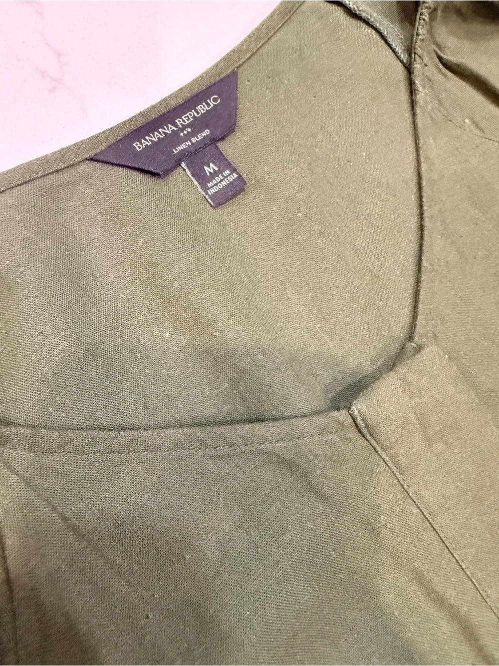 EUC – Banana Republic Linen Blend Utility Romper – Size Medium